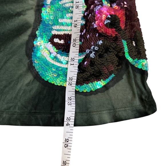 Fornarina LTD Vtg Y2K Tie-dye Scoop Neck Top Blouse Lace-up Shoulders Sequinned - Picture 16 of 16